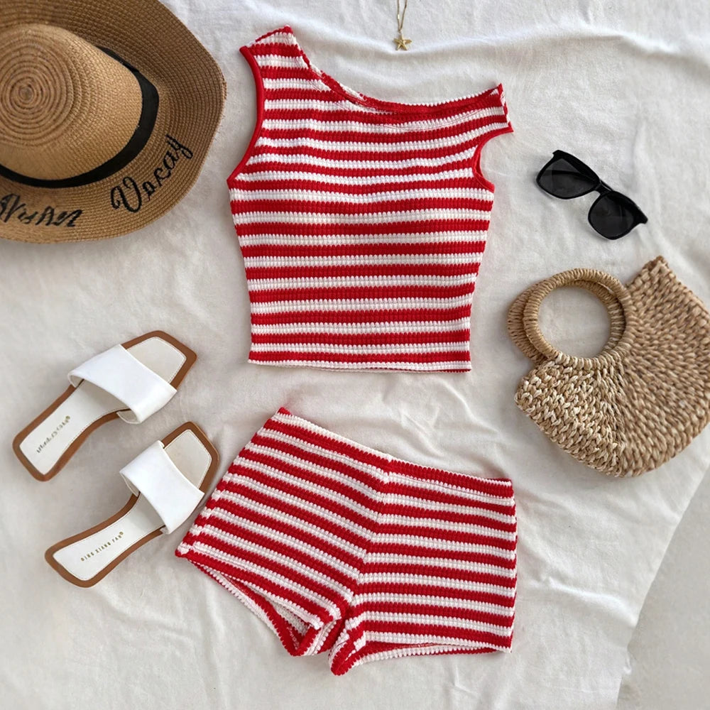 Mia Muse Striped Summer Set