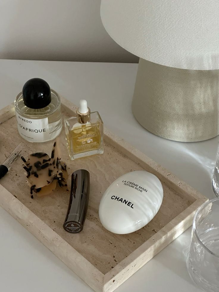 Elegant Travertine Marble Tray – Minimalist Luxury for Home Décor