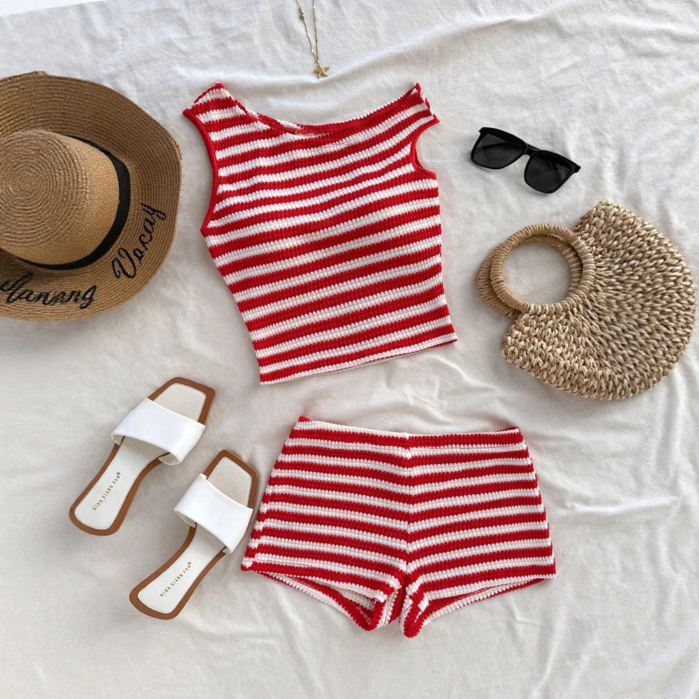 Mia Muse Striped Summer Set