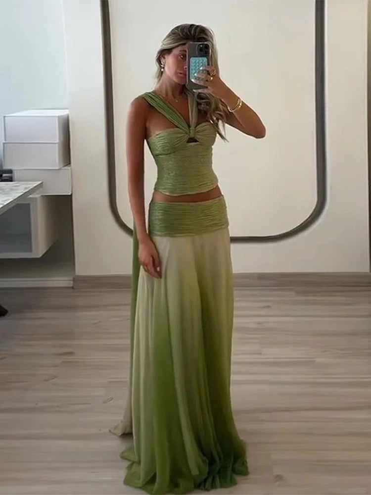 Beach Goddess Set – Gradient Maxi Look