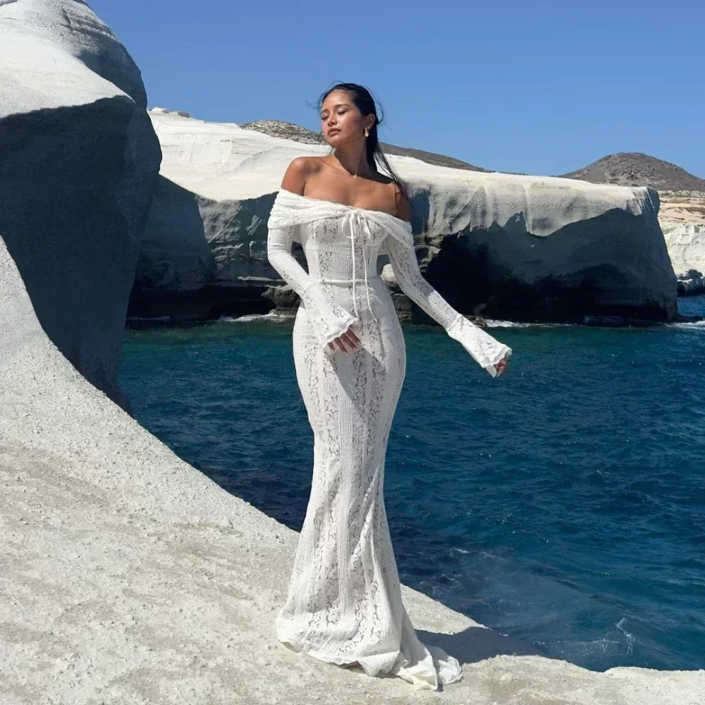 Alaia Lace Maxi Dress