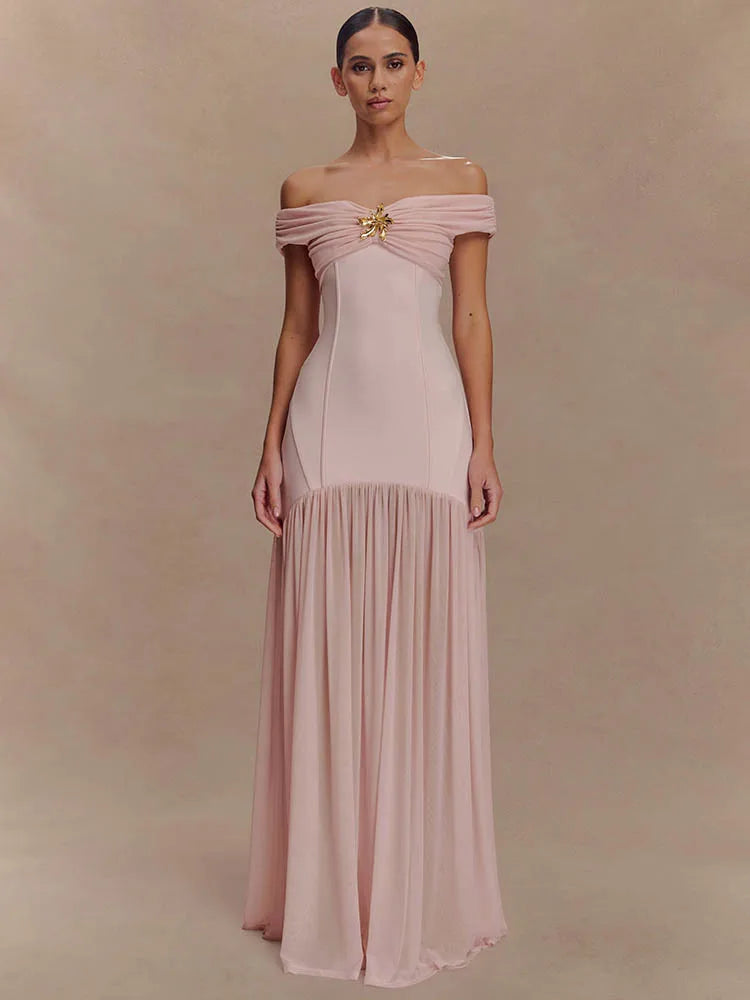 Perla Glamorous Off-Shoulder Maxi Dress