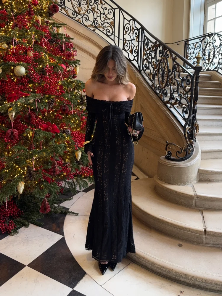 Alaia Lace Maxi Dress