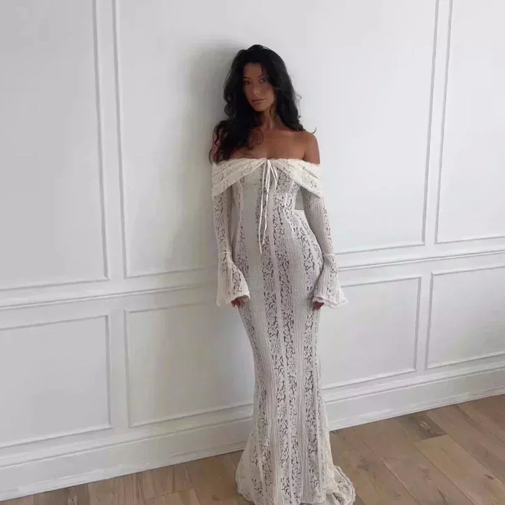 Alaia Lace Maxi Dress