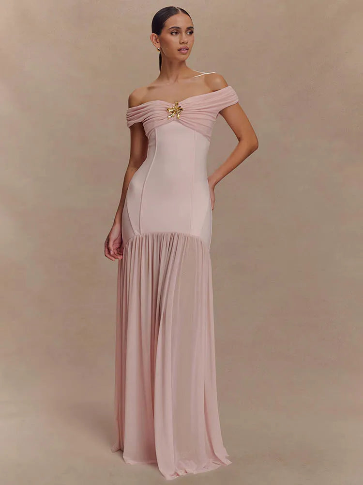 Perla Glamorous Off-Shoulder Maxi Dress