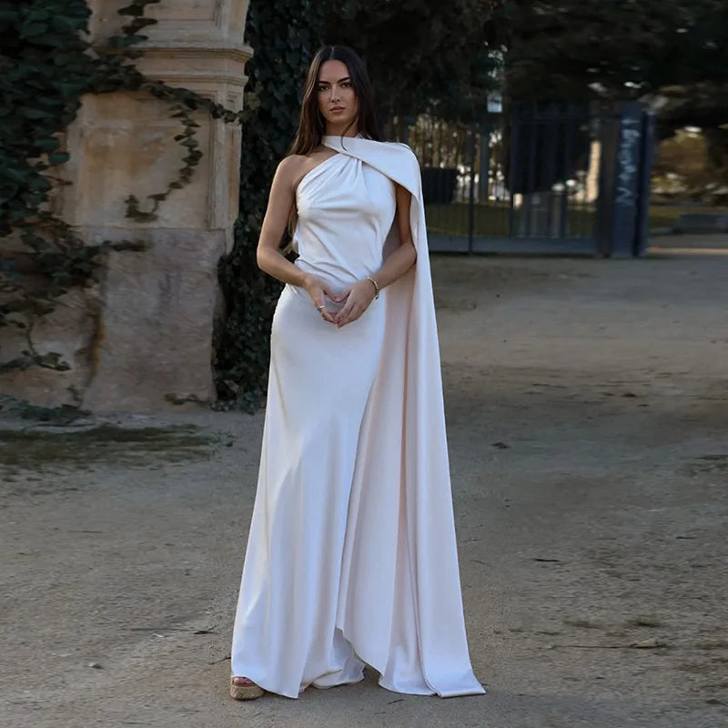 Moonlit Grace – Summer Halter Maxi Dress