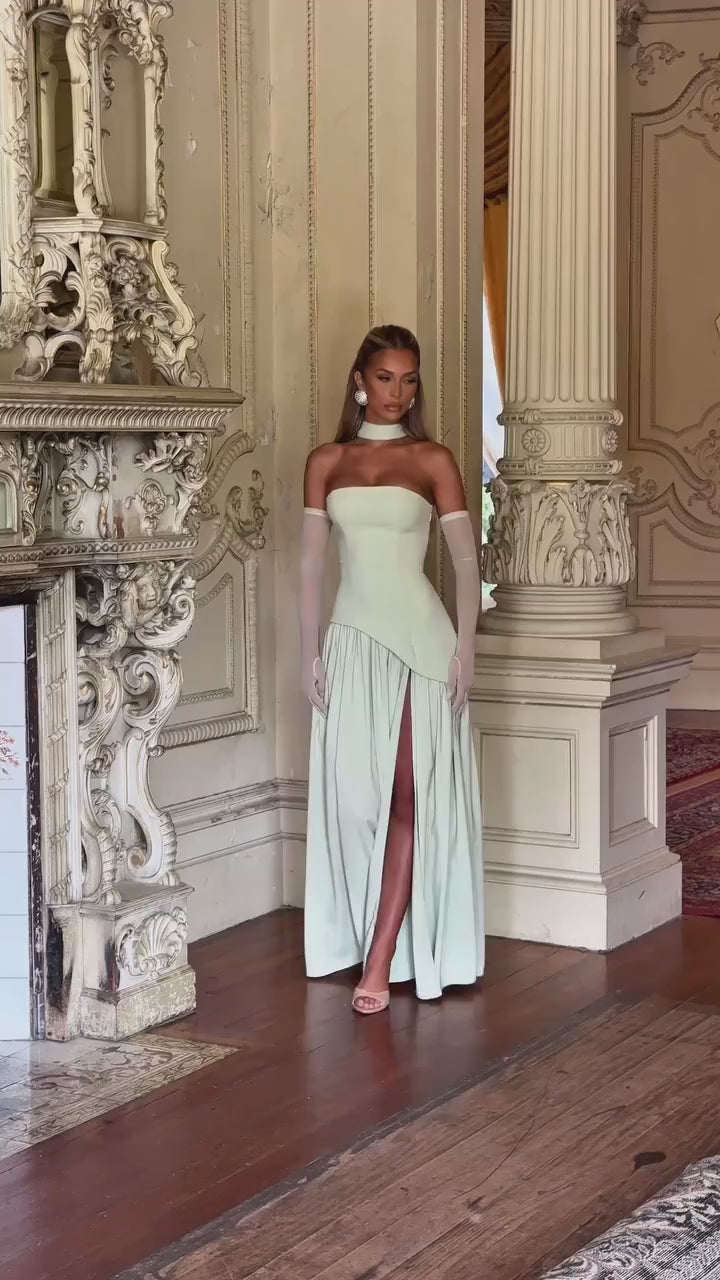 Goddess Glow Strapless Dress